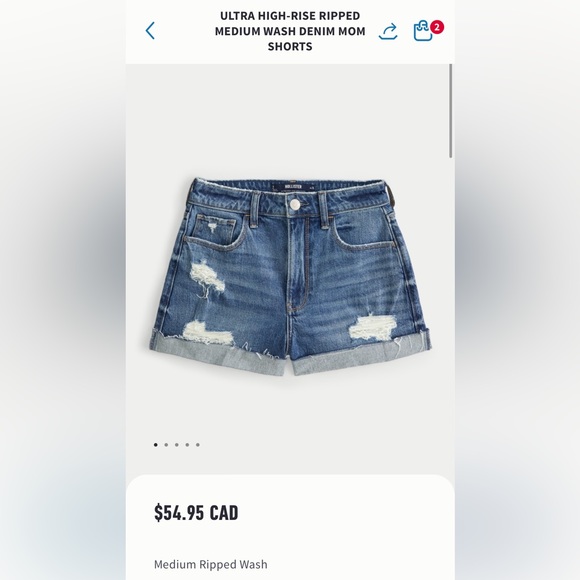 Hollister Ultra High Rise Mom Jean Short - Picture 4 of 4